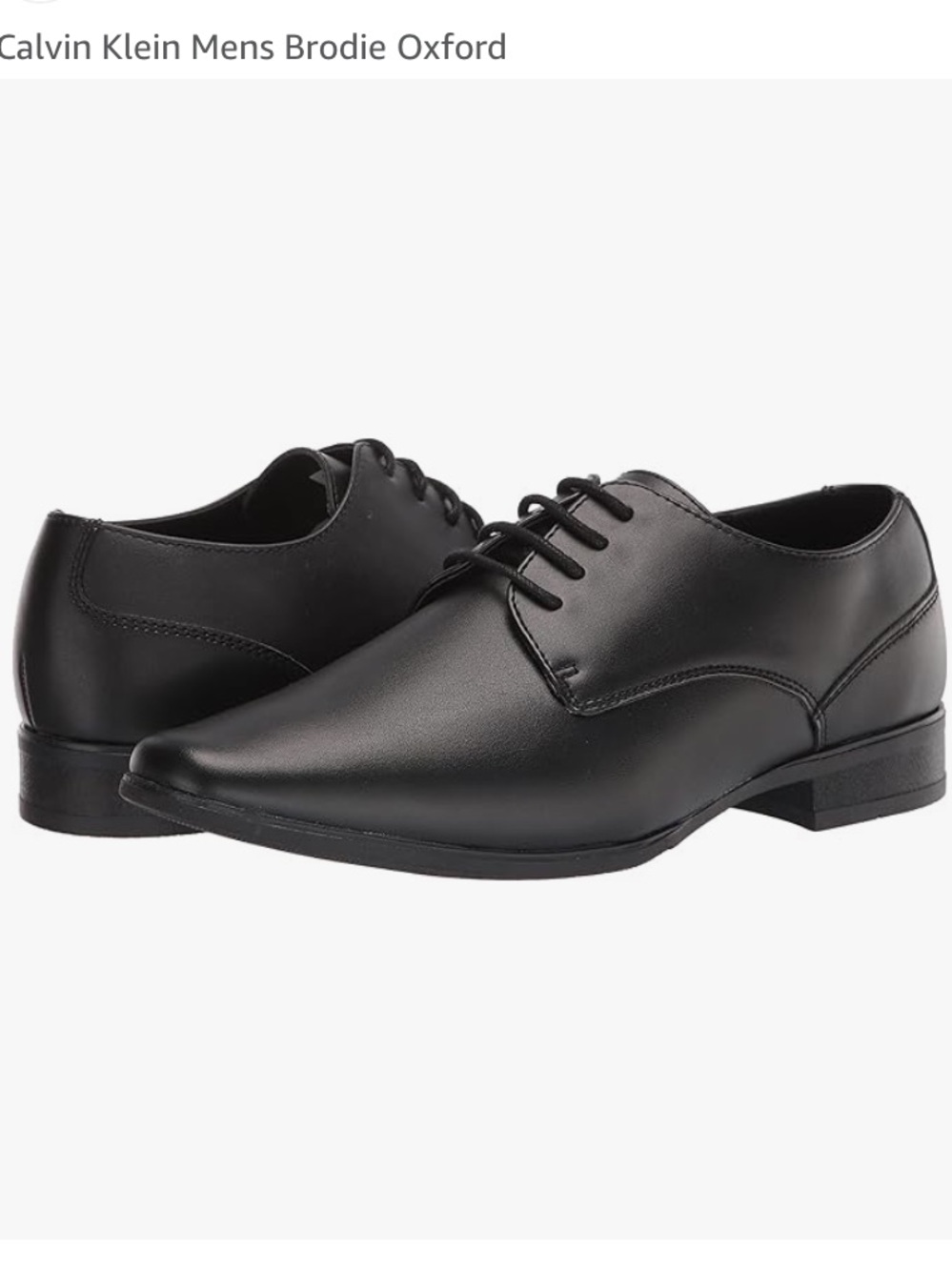 Calvin Klein Men's Black Leather Brogue-Style Oxford size 11